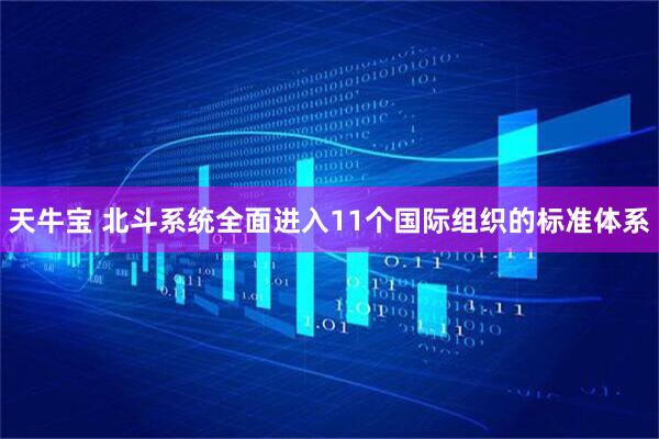 天牛宝 北斗系统全面进入11个国际组织的标准体系